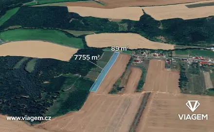Prodej pole 5 229 m², Částkov, okres Uherské Hradiště