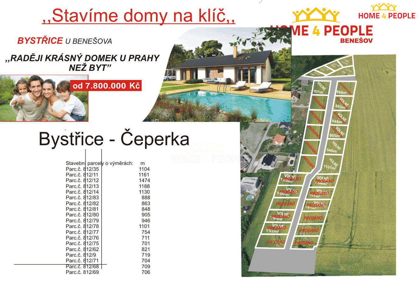 Prodej stavebního pozemku 800 m²