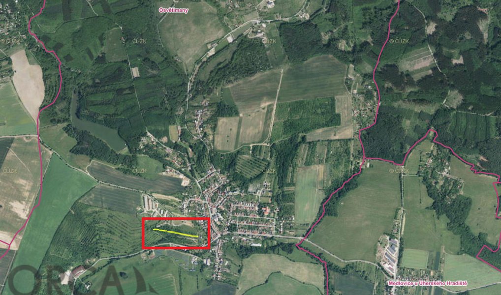 Prodej pole 2 037 m², Osvětimany – náhled fotky 3