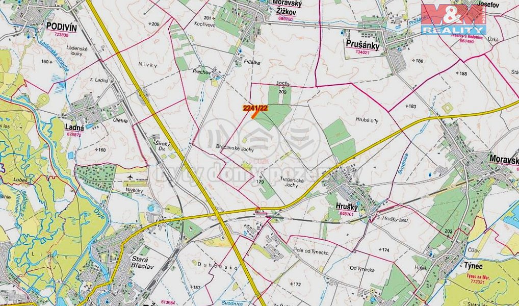 Prodej pole 612 m², Hrušky – náhled fotky 3