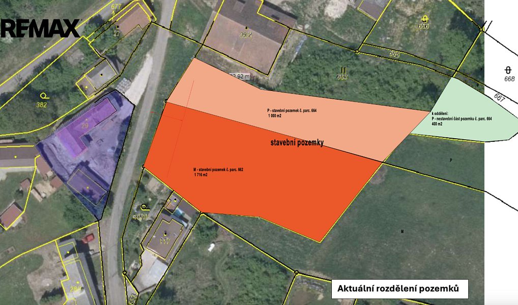 Prodej stavebního pozemku 2 000 m², Podhradí – náhled fotky 2