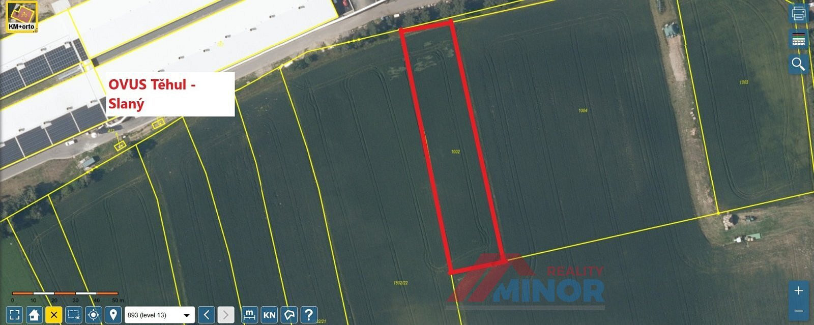 Prodej pole 8 414 m²