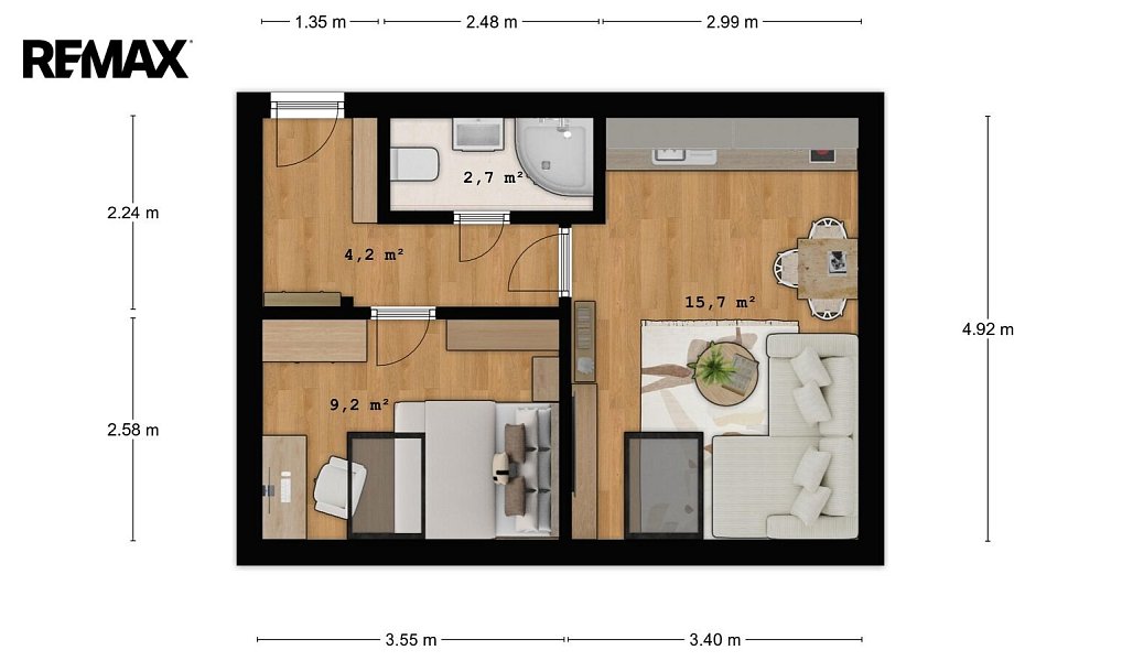 Prodej bytu 2+kk 35 m², Lanškroun – náhled fotky 6