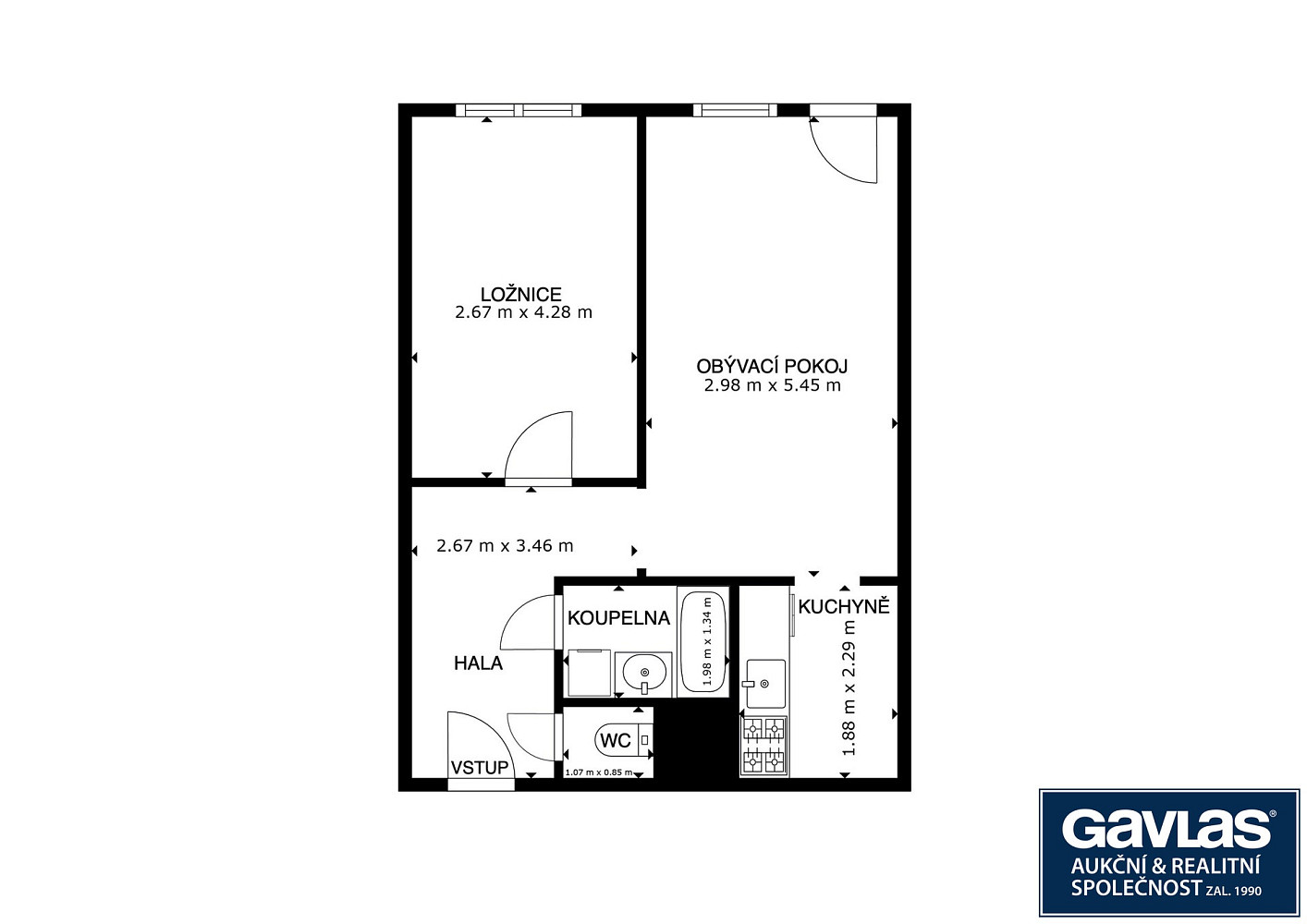 Prodej bytu 2+1 45 m² – fotografie 3