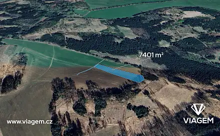 Prodej pole 446 m², Borotín, okres Tábor