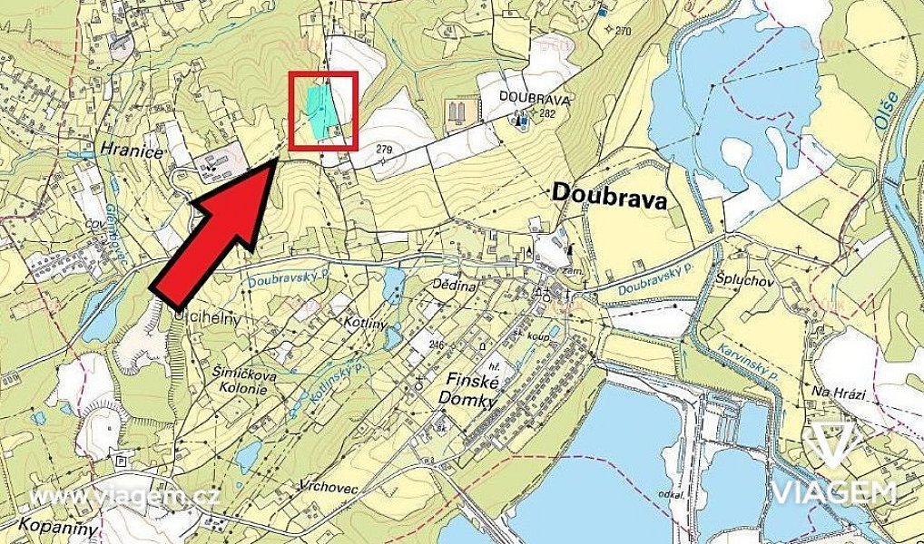 Prodej zahrady 9 576 m², Doubrava – náhled fotky 3
