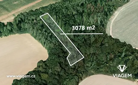 Prodej lesa 3 078 m², Chyňava, okres Beroun