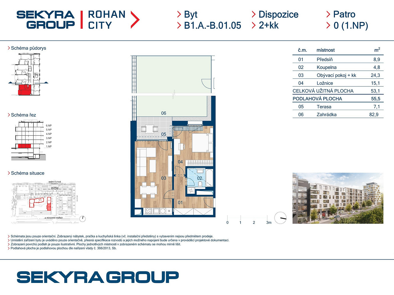 Prodej bytu 2+kk 53 m² – fotografie 2