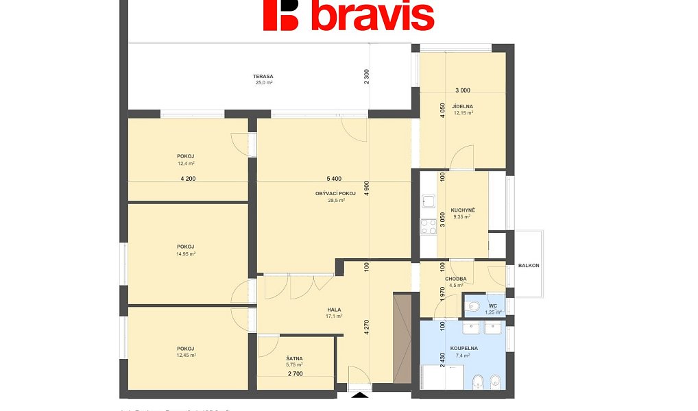 Pronájem bytu 4+1 147 m², Brno – náhled fotky 2