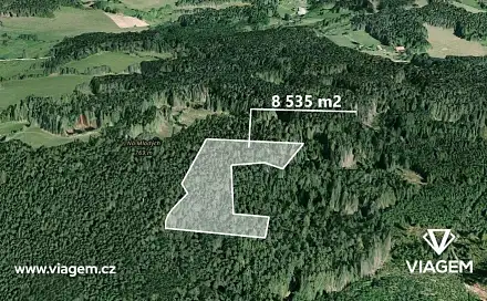 Prodej lesa 1 219 m², Volyně, okres Strakonice