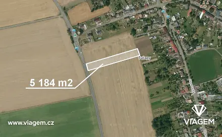 Prodej stavebního pozemku 5 184 m², Dub nad Moravou, okres Olomouc