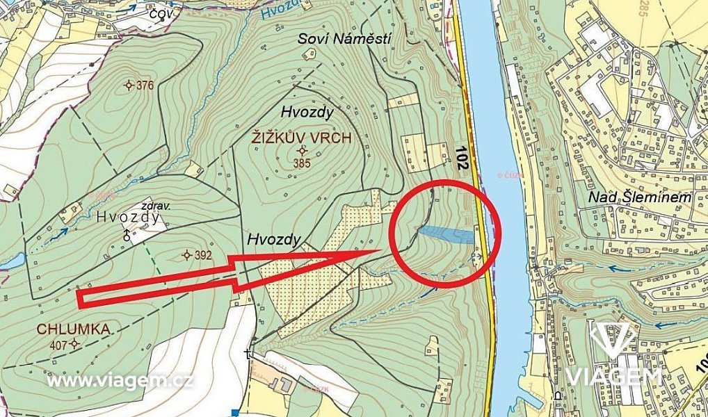 Prodej zahrady 7 589 m², Štěchovice – náhled fotky 4
