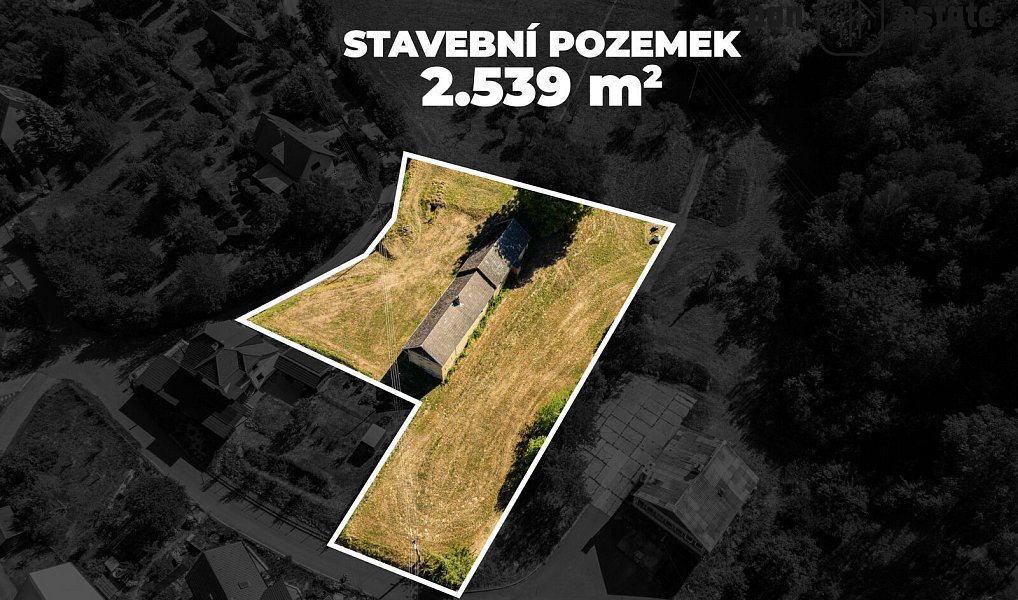 Prodej stavebního pozemku 2 539 m², Hvozdná – náhled fotky 2