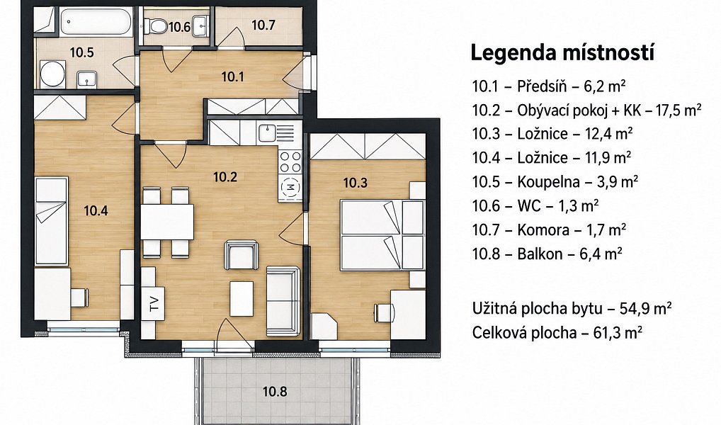 Prodej bytu 2+1 55 m², Praha – náhled fotky 5