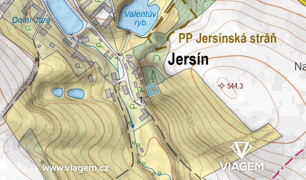 Prodej zahrady 503 m², Jersín – náhled fotky 3
