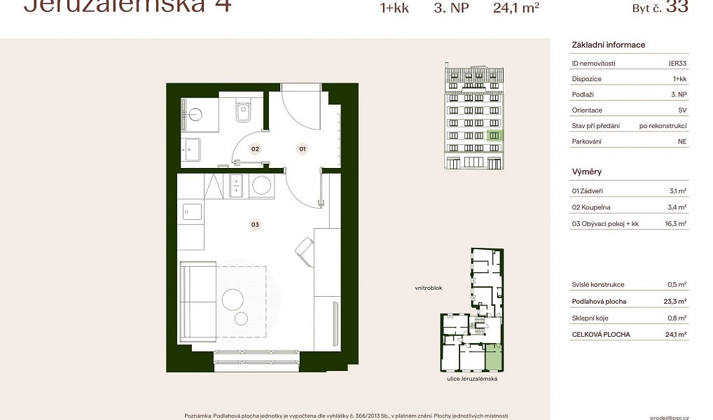 Prodej bytu 1+kk 23 m², Praha – náhled fotky 2