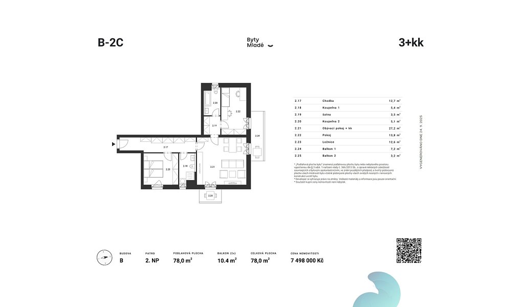 Prodej bytu 3+kk 85 m², České Budějovice – náhled fotky 3