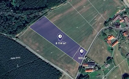 Prodej pole 1 762 m², Hrazany, okres Písek