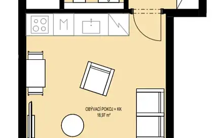 Prodej bytu 1+kk 35 m²