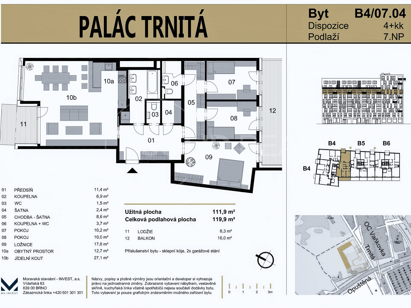 Prodej bytu 4+kk 119 m² – fotografie 3
