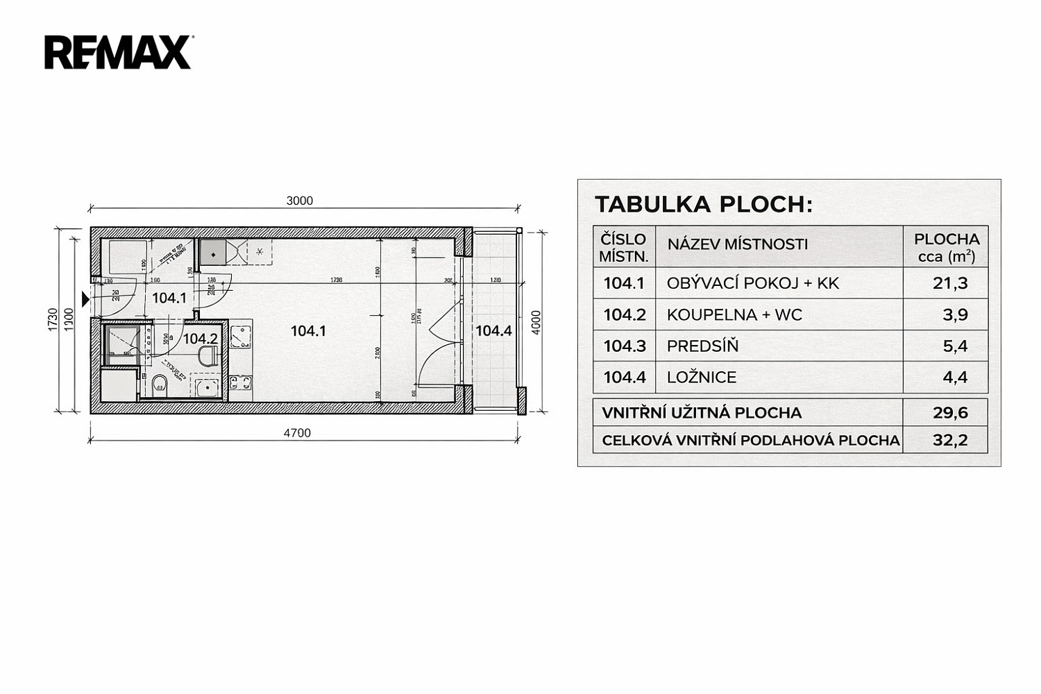 Pronájem bytu 1+kk 30 m² – fotografie 4