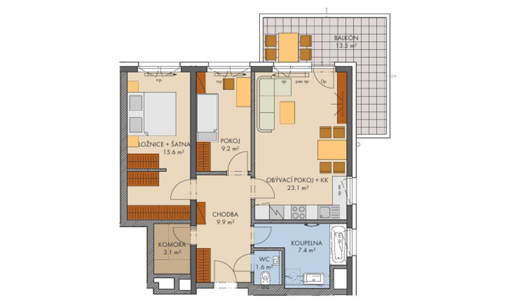 Prodej bytu 3+kk 75 m², Praha – náhled fotky 11