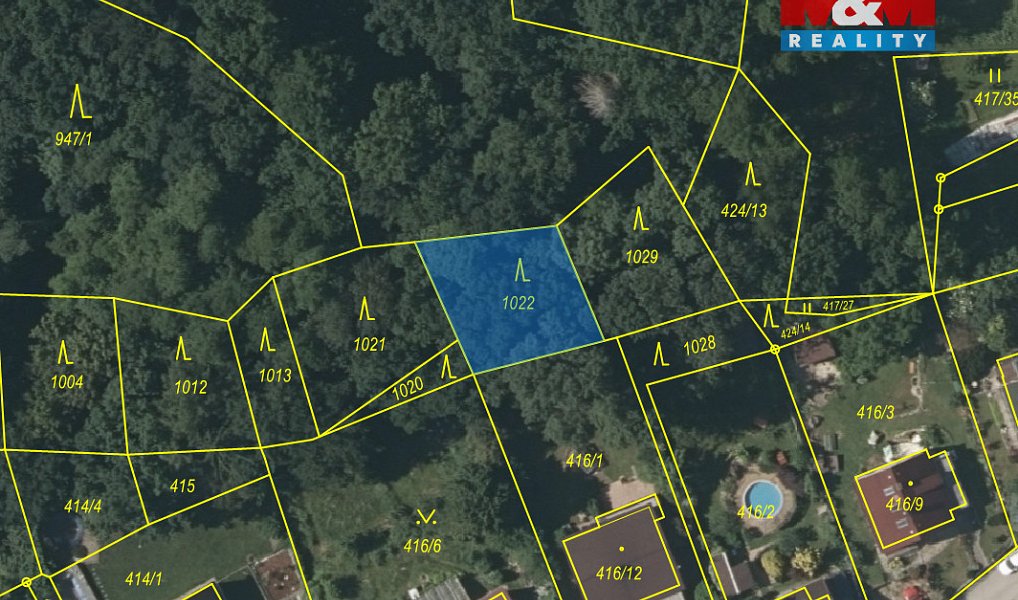Prodej lesa 3 741 m², Hosín – náhled fotky 2