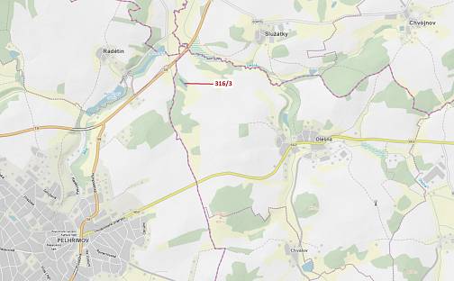 Dražba lesa 2 554 m², Krasíkovice