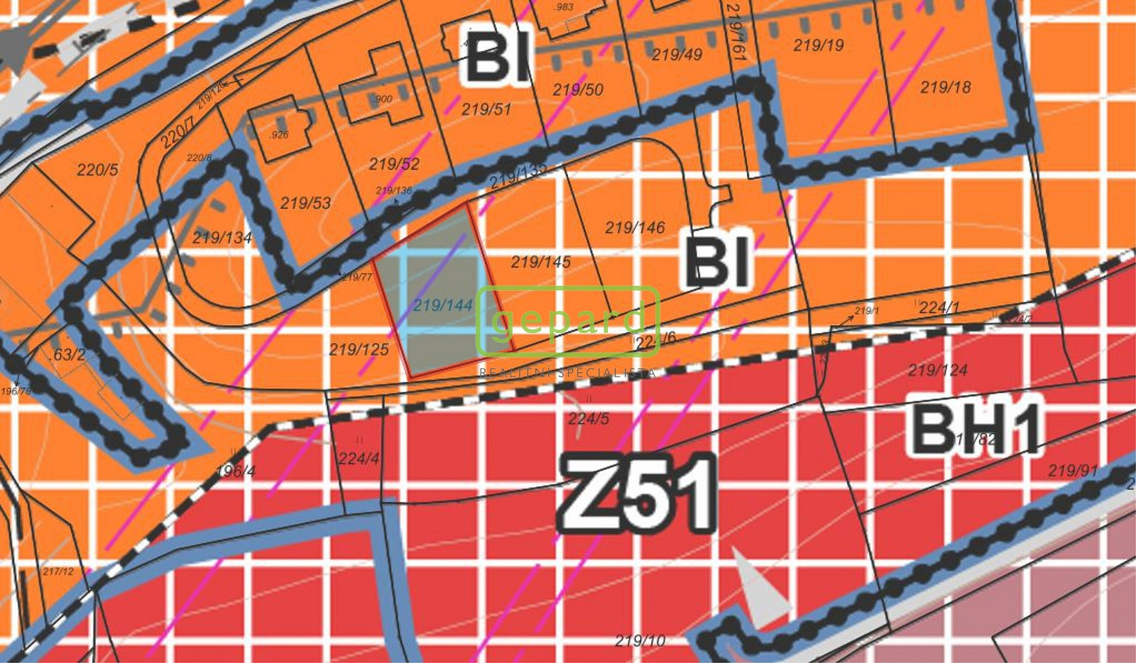 Prodej stavebního pozemku 761 m² – pohled 4