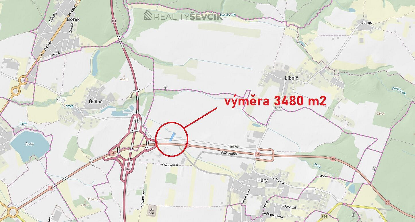 Prodej komerčního pozemku 3 480 m² – fotografie 2