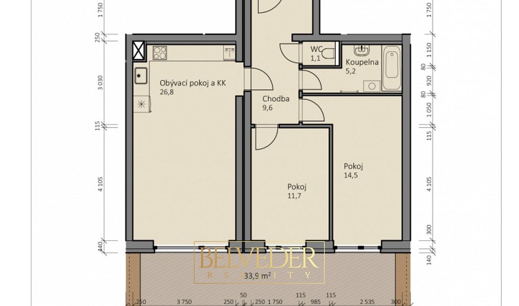 Prodej bytu 3+kk 76 m², Slaný – náhled fotky 30