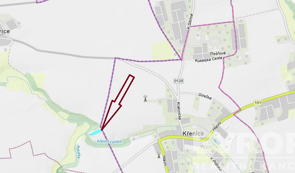 Prodej pole 6 844 m², Křenice – náhled fotky 5