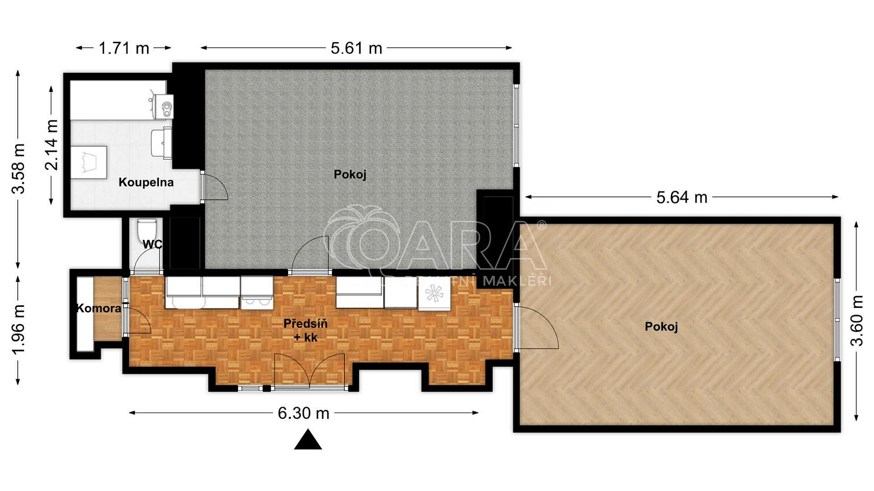 Pronájem bytu 2+1 57 m² – fotografie 5