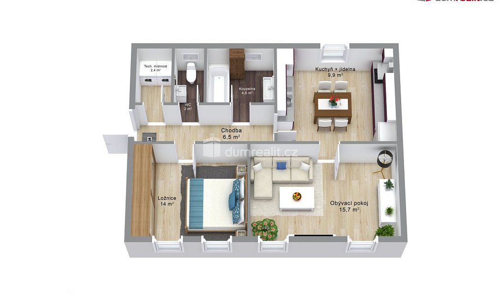 Prodej bytu 2+1 61 m², Abertamy – náhled fotky 2