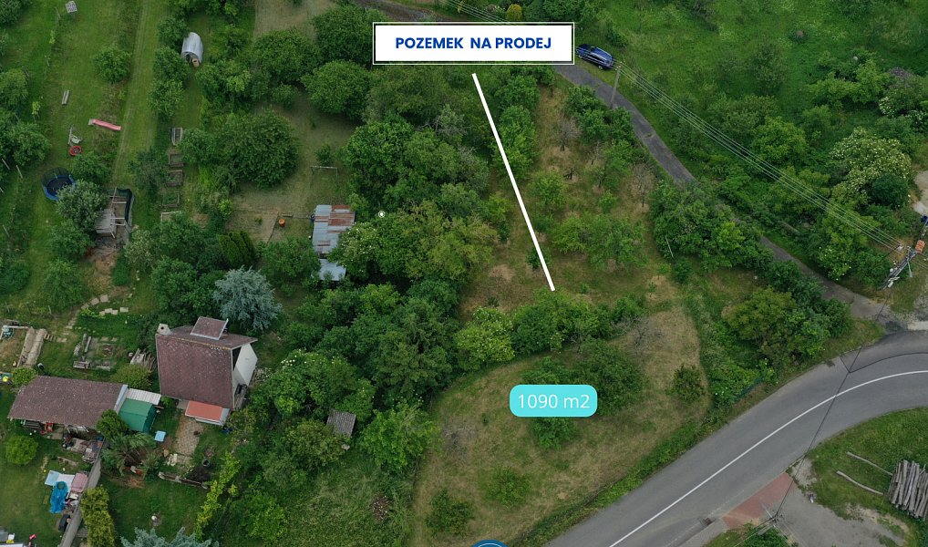 Prodej stavebního pozemku 1 090 m², Újezdec – fotka 1 z 9