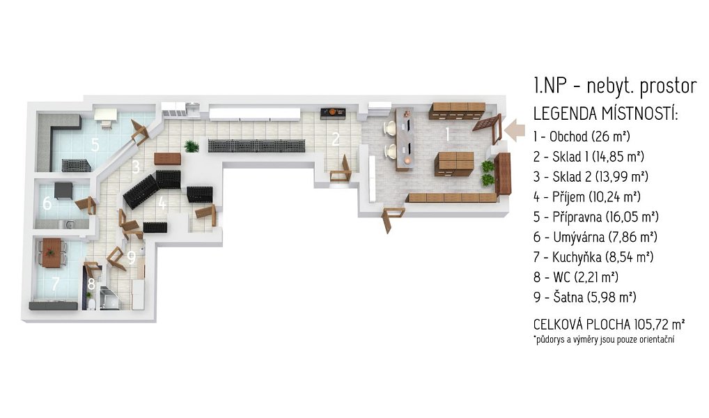 Pronájem obchodních prostor 106 m², Hostinné – náhled fotky 8