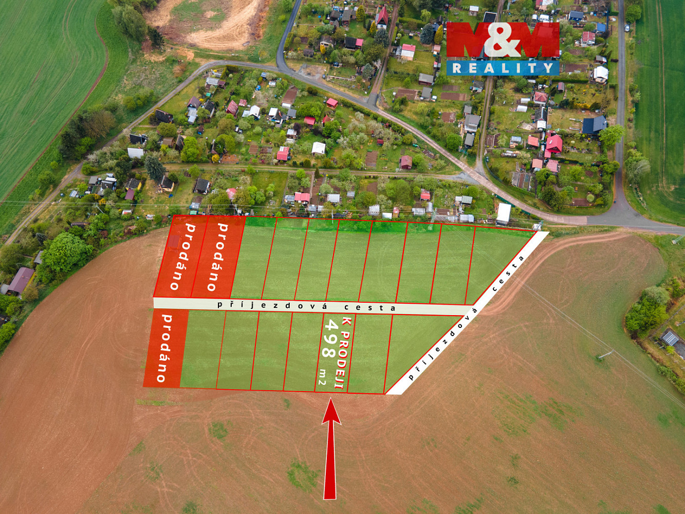 Prodej pole 498 m²