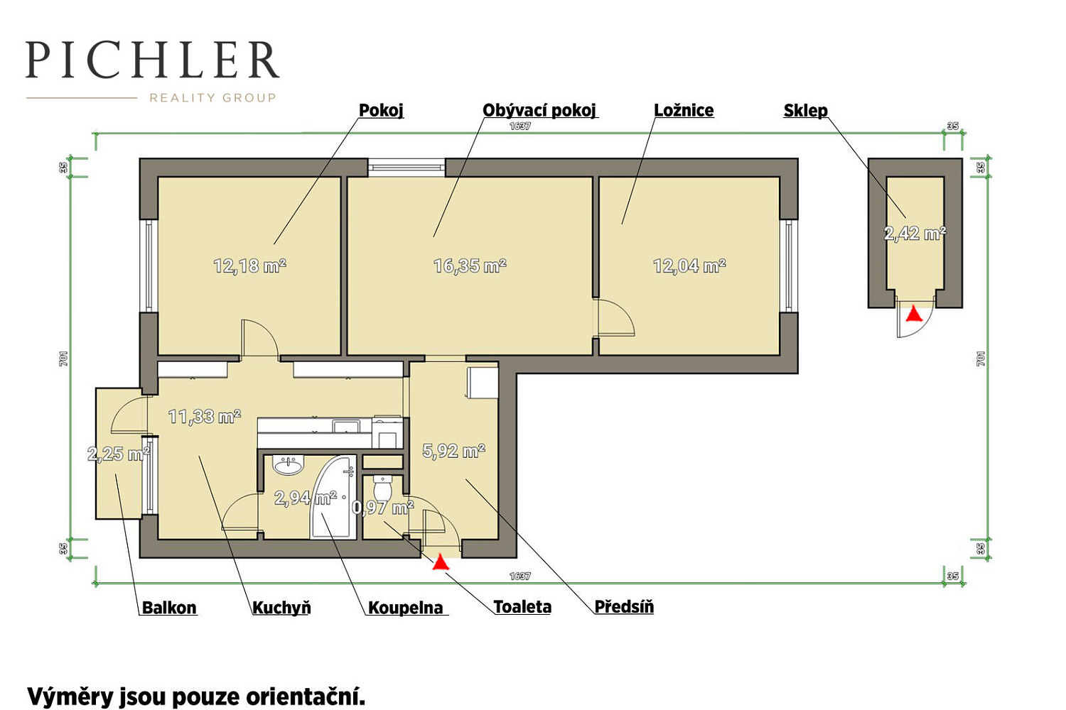 Prodej bytu 3+1 67 m² – fotografie 2