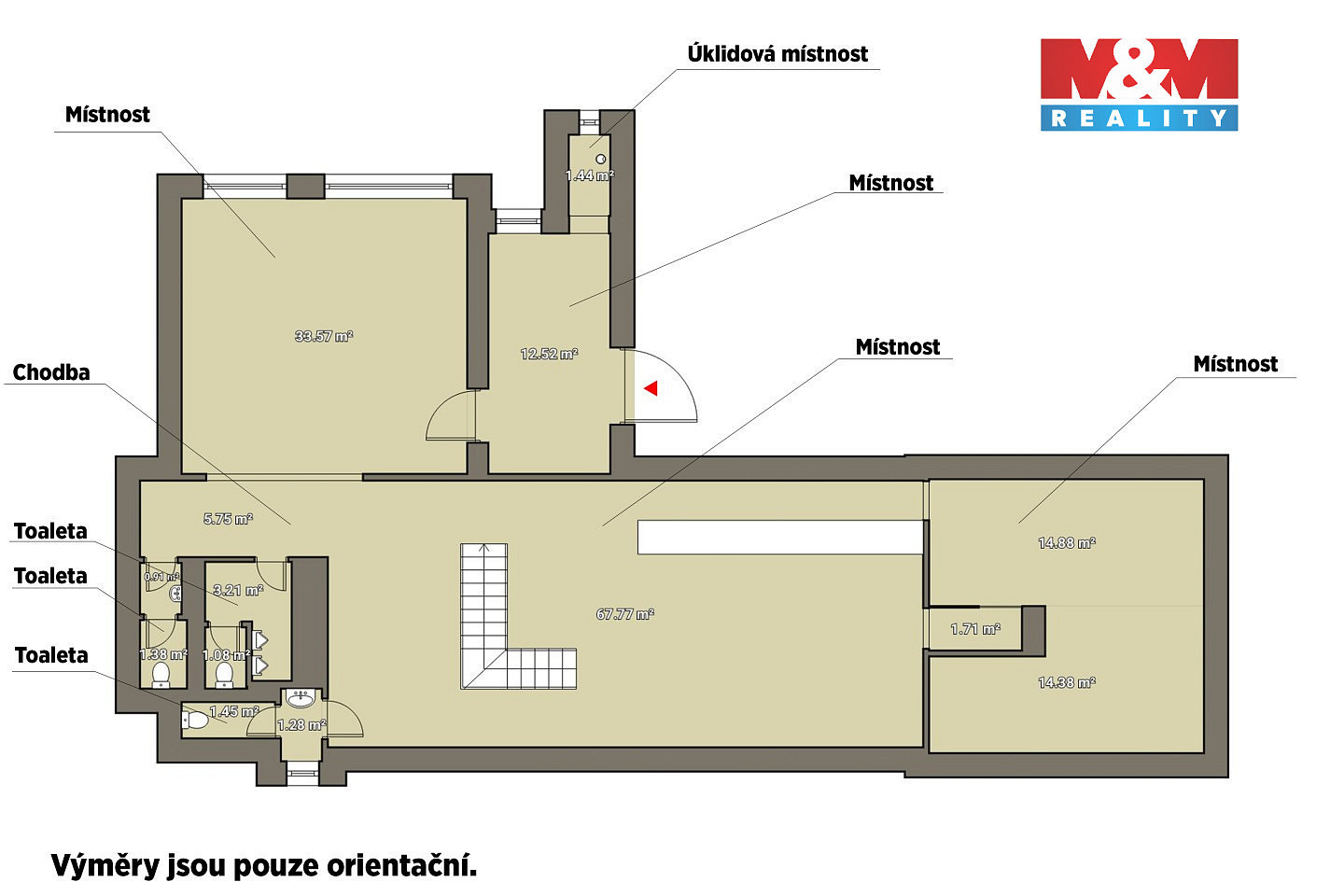 Pronájem obchodních prostor 208 m² - Widok 3