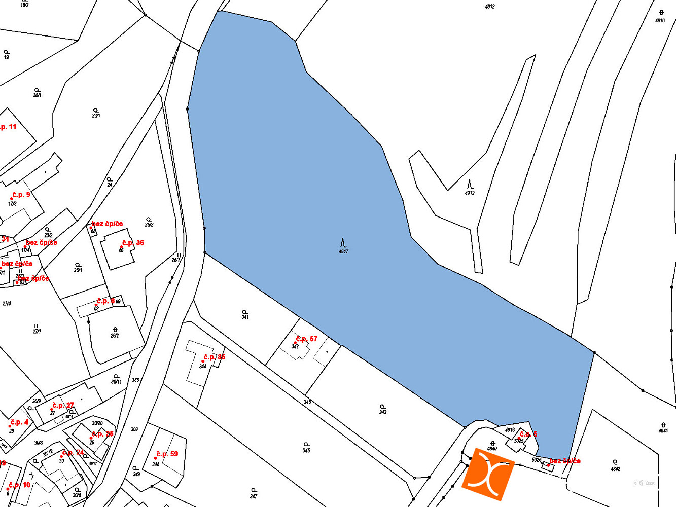 Prodej lesa 943 m² – pohled 2