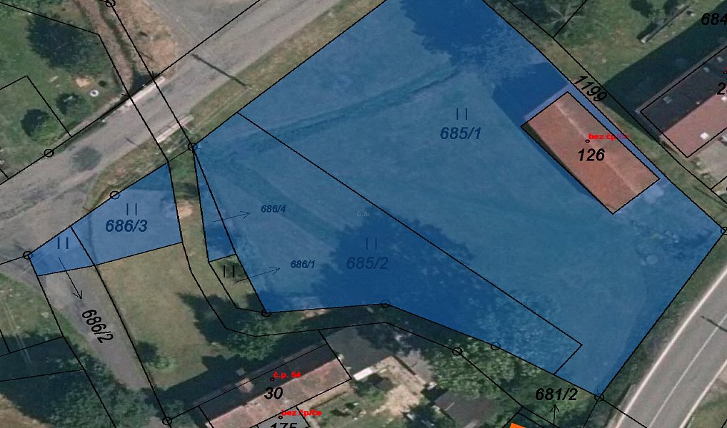 Prodej pozemku 3 841 m², Pertoltice – náhled fotky 3
