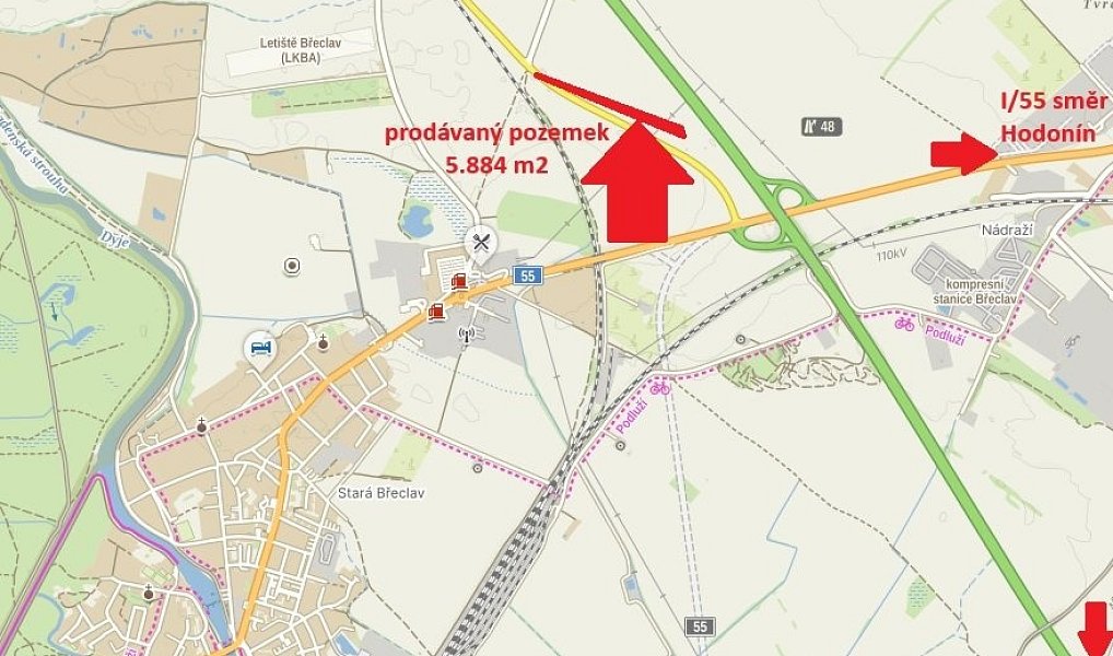 Prodej pozemku, 5884 m², Břeclav