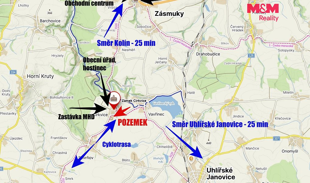 Prodej stavebního pozemku 1 506 m², Církvice – náhled fotky 8