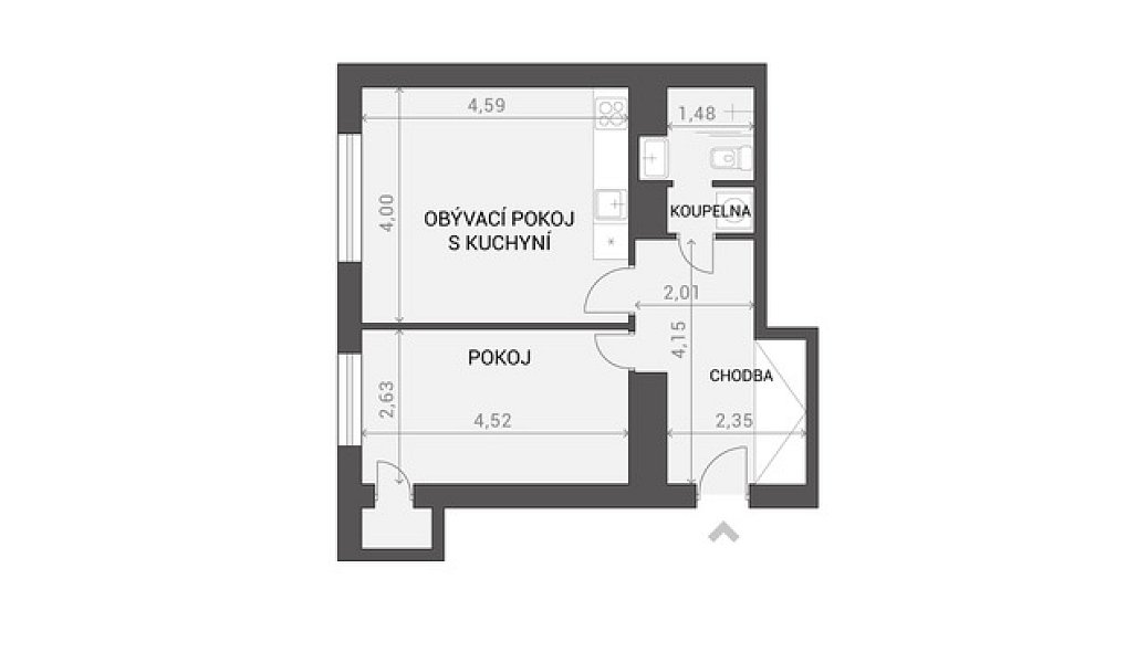 Prodej bytu 2+kk 45 m², Praha – náhled fotky 12