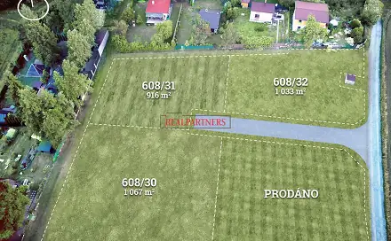 Prodej stavebního pozemku 1 067 m², Dobříš, okres Příbram