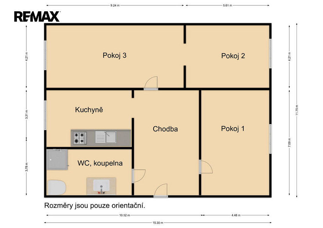 Prodej bytu 3+1 67 m² – fotografie 3