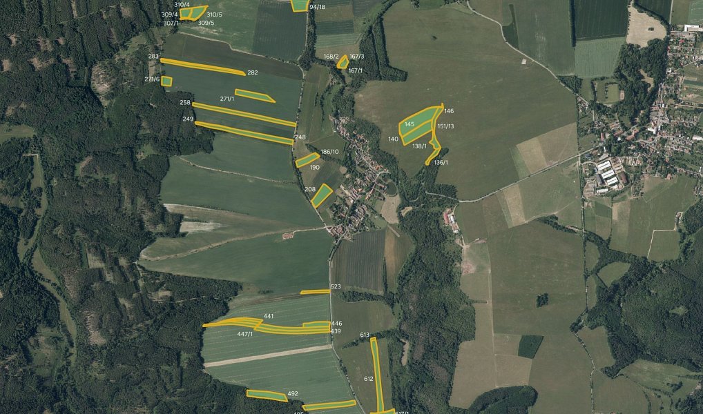 Prodej pole 178 078 m², Slabce – náhled fotky 2