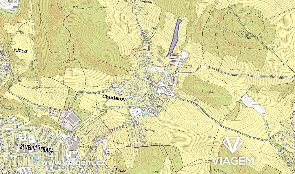Prodej pole 4 083 m², Chuderov – náhled fotky 2
