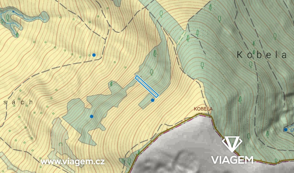 Prodej pole 877 m², Hrubá Vrbka – náhled fotky 3