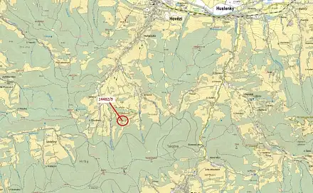 Dražba lesa 281 m², Hovězí